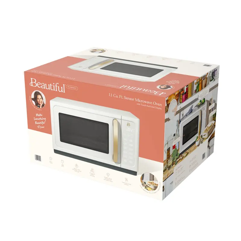 1.1-Cubic-Foot 1000W White Sensor Microwave Oven with Touch Controls – Compact Kitchen Appliance 2
