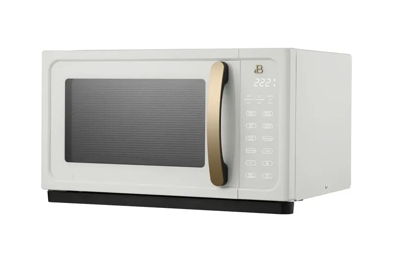 1.1-Cubic-Foot 1000W White Sensor Microwave Oven with Touch Controls – Compact Kitchen Appliance