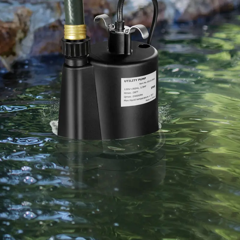 1/3-HP Submersible Sump Pump – 2400 GPH with 10-Foot Cord and Filter Screen 2