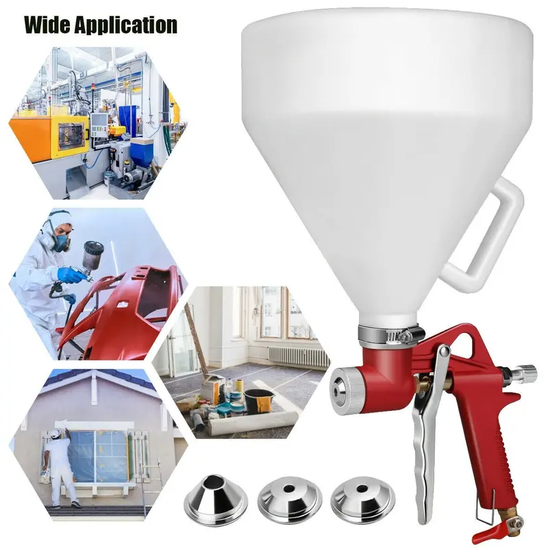 1.45-Gallon Drywall Texture Sprayer – Air-Powered Gun with Three Interchangeable Nozzles (4.0mm/6.0mm)