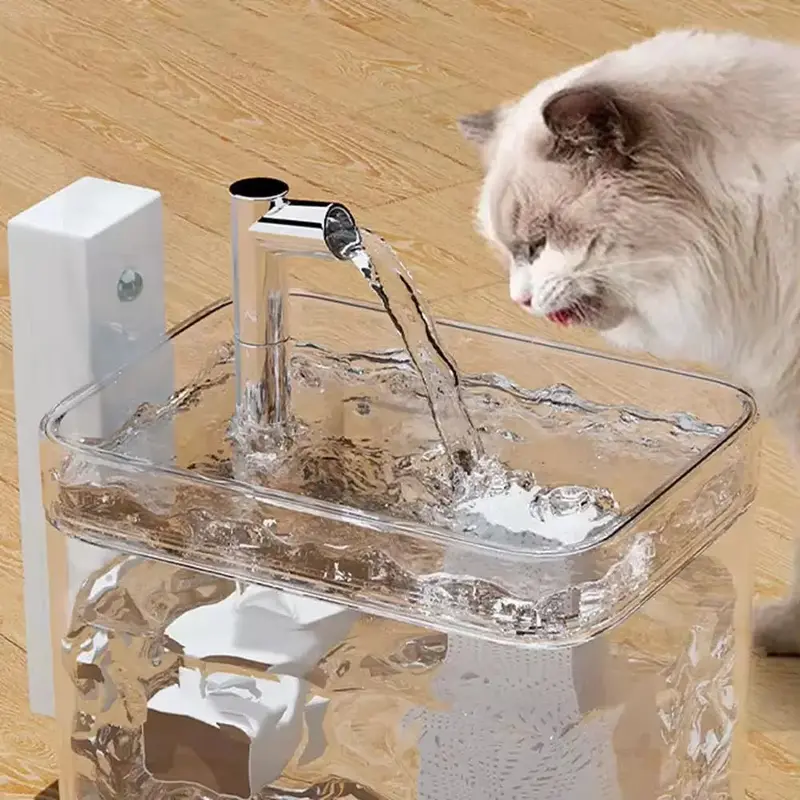 1.5L Rechargeable Wireless Pet Fountain – Motion-Sensing, Filtered, Silent Pump for Small Pets 2