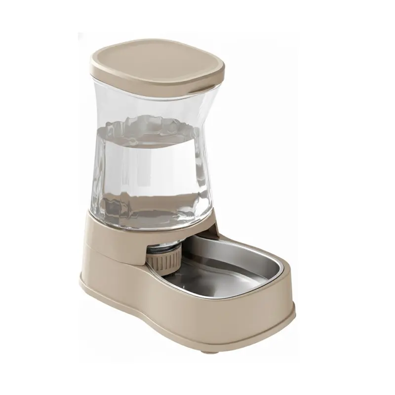 1-Gallon Stainless Steel Gravity-Fed Pet Water Dispenser