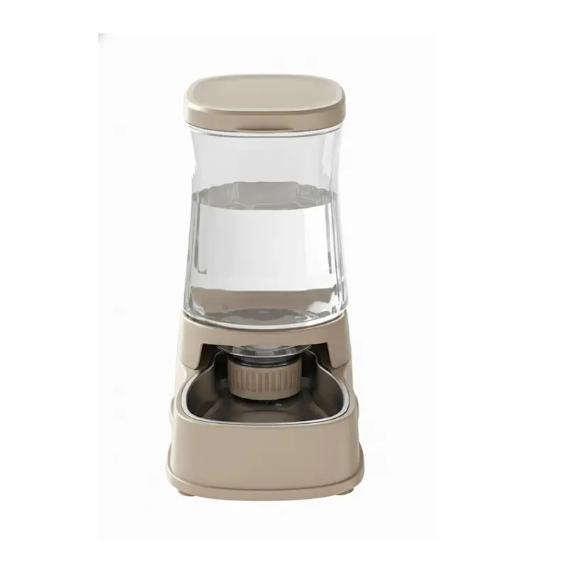 1-Gallon Stainless Steel Gravity-Fed Pet Water Dispenser
