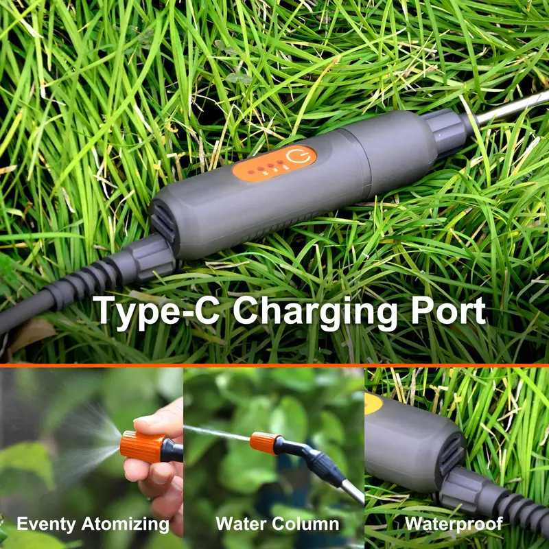 1-Gallon USB-C Rechargeable Electric Garden Sprayer – Telescoping Wand, 4000mAh High-Capacity Battery