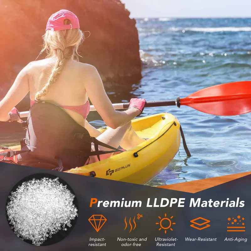 10.2-Foot Portable Sit-On-Top Kayak – Compact Recreational Design for Easy Transport
