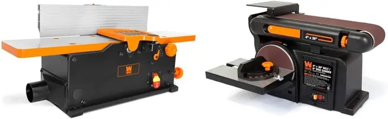 10-Amp 6-Inch Spiral Benchtop Jointer – Precision Woodworking Tool for Smooth Edge-Jointing & Flat-Surfacing