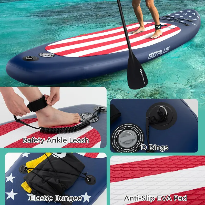 10-Foot Inflatable Stand-Up Paddle Board – Lightweight SUP for Beginners and Recreational Use
