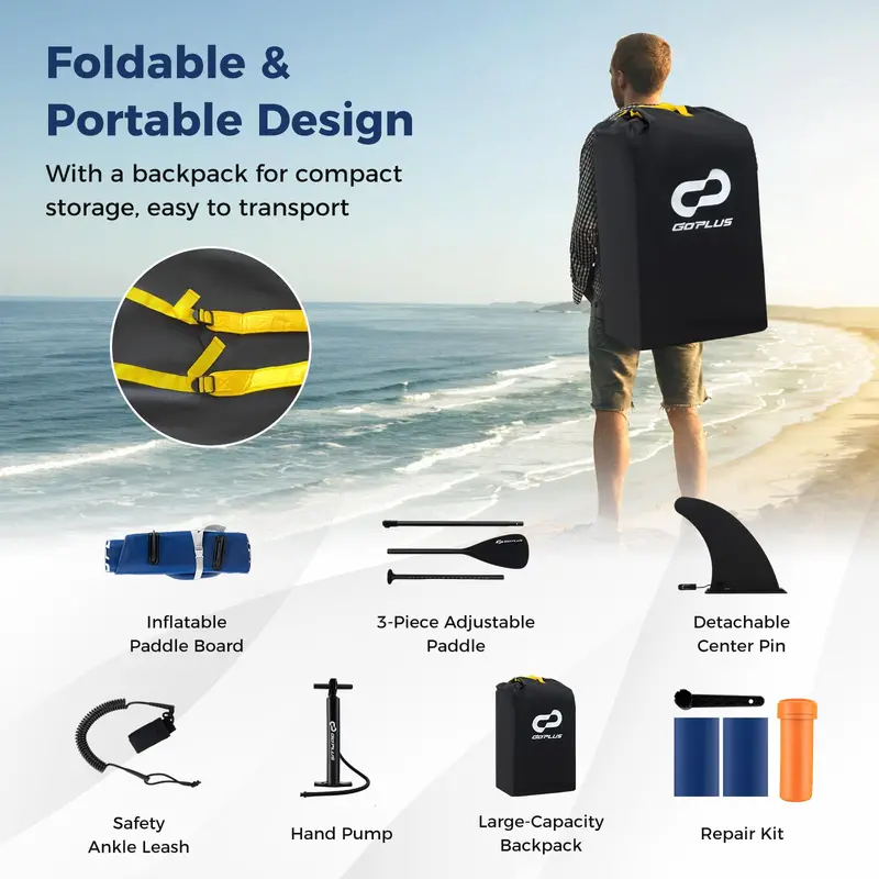 10-Foot Inflatable Stand-Up Paddle Board – Lightweight SUP for Beginners and Recreational Use