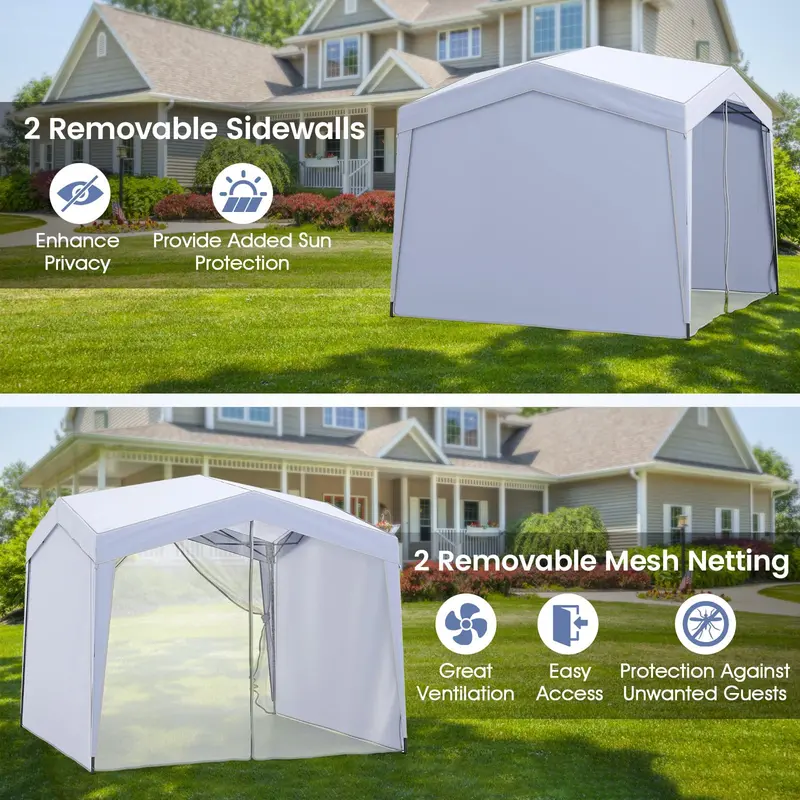 10 ft x 10 ft Removable-Sidewall Canopy Tent – UPF50+ Pop-Up Shelter with Mesh Netting 2
