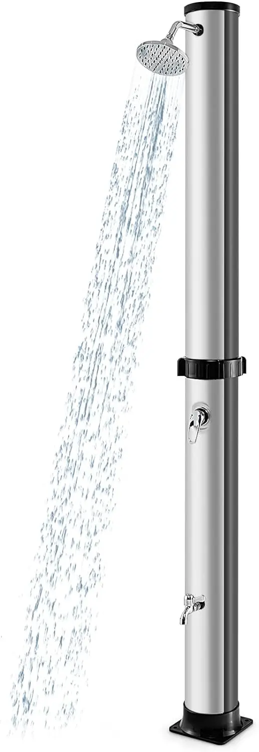 10-Gallon Freestanding Solar Outdoor Shower – 7.2 FT Height with Rotating Head