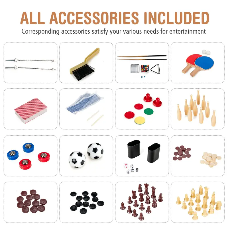 10-in-1 Multi-Game Table Set – Ping Pong, Air Hockey, Pool, and More