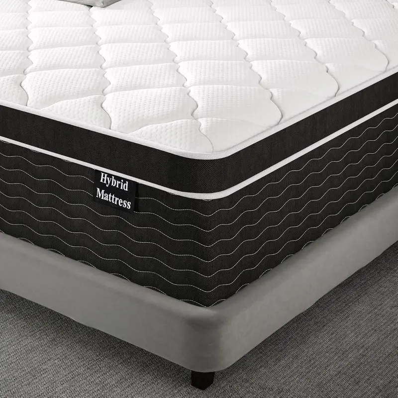 10-Inch Full Hybrid Mattress in a Box – Gel Memory Foam + Pocket Springs, Medium Plush Feel