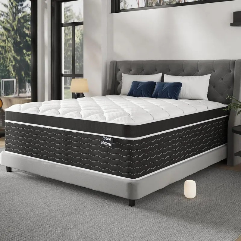 10-Inch Full-Size Hybrid Mattress in a Box – Medium-Plush Support for All Sleepers