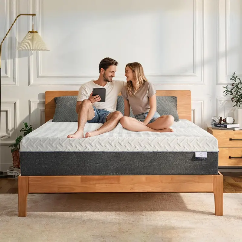 10-Inch Queen Memory Foam Mattress – Green Tea Gel Infused, CertiPUR-US Certified, Medium-Firm Comfort
