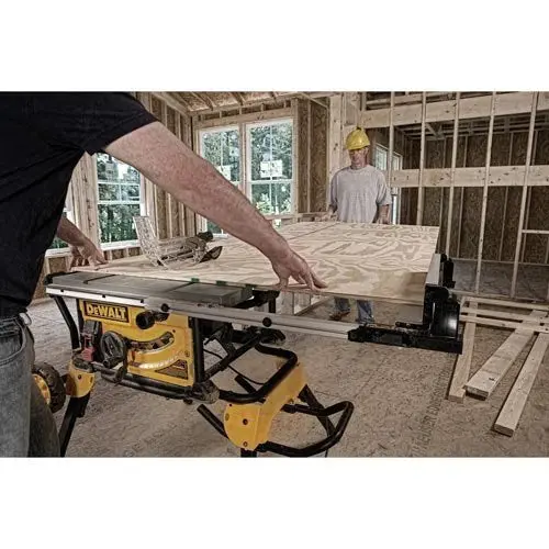 10-Inch Rolling Table Saw – 32-1/2" Rip Capacity, 15-Amp Motor, Portable Cabinet-Style Design