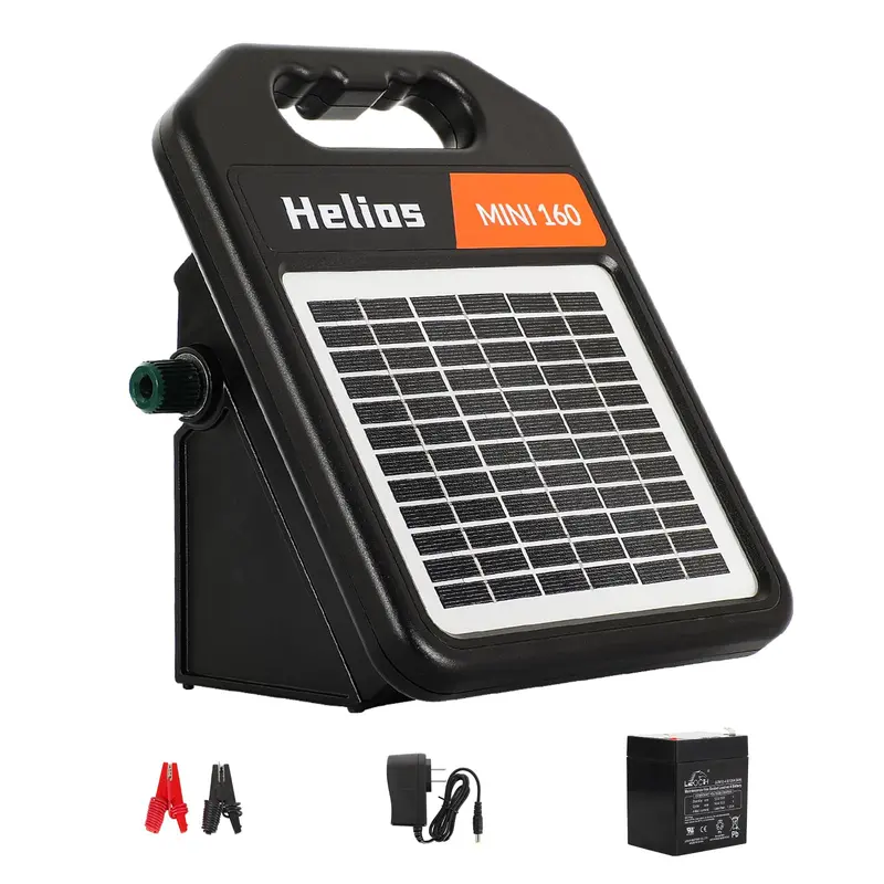 10-Mile Solar-Powered Electric Fence Charger – 0.16 Joule Energizer with Day/Night Auto Mode