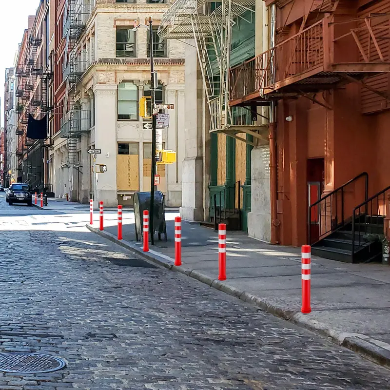 10-Pack High-Visibility Traffic Delineator Posts for Construction Zones & Event Safety 2
