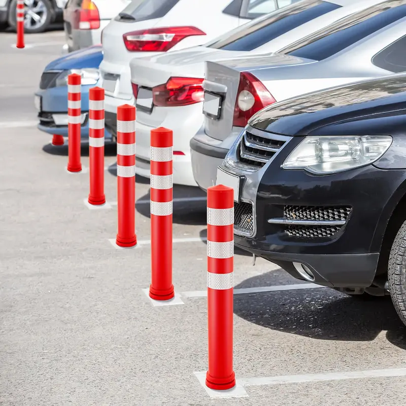 10-Pack High-Visibility Traffic Delineator Posts for Construction Zones & Event Safety