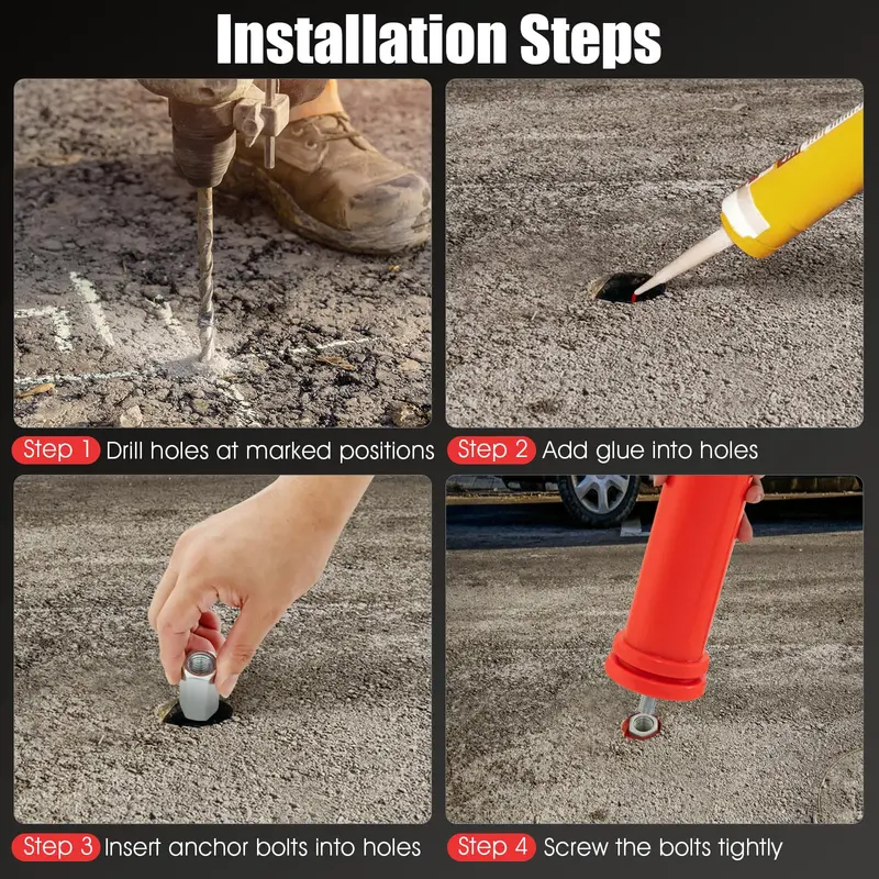 10-Pack High-Visibility Traffic Delineator Posts for Construction Zones & Event Safety