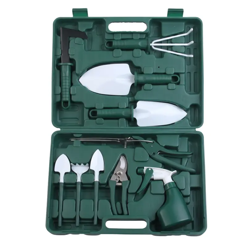 10-Piece Ergonomic Gardening Tool Set with Carry Case 2