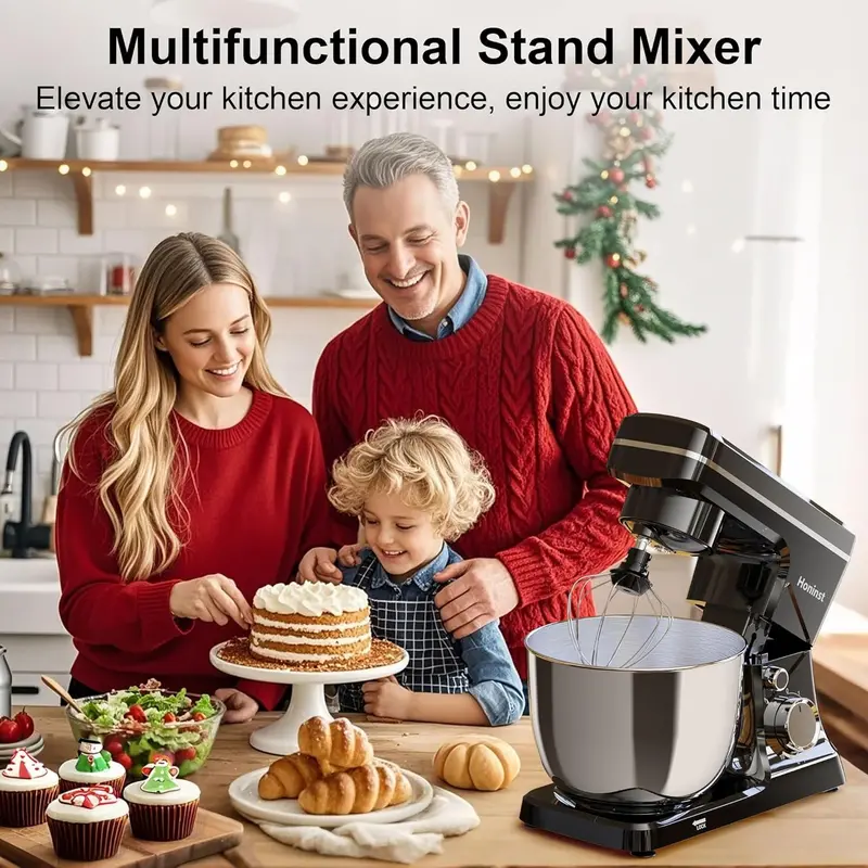 10-Speed Tilt-Head Stand Mixer – 6-Quart Bowl with Dishwasher-Safe Attachments and Splash Guard