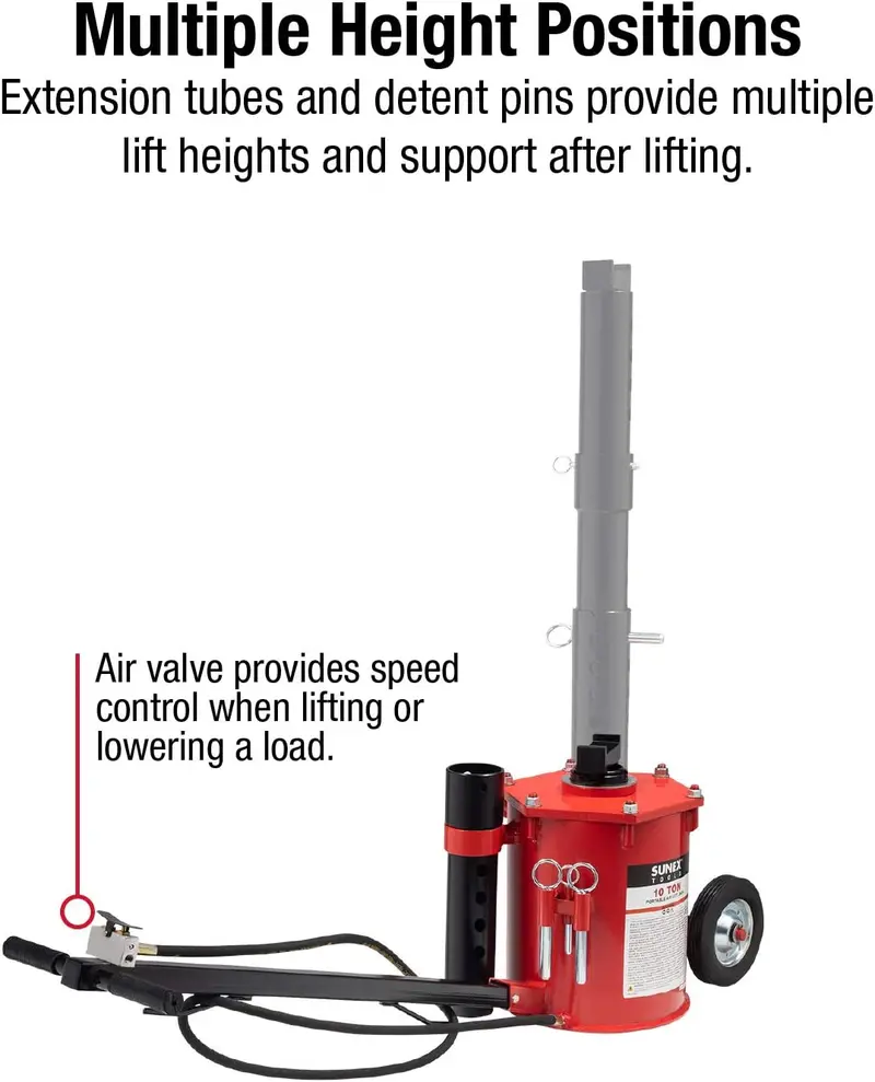 10-Ton Portable Air Lift Jack – Compact Pneumatic Floor Jack for Automotive Repairs (6710) 2