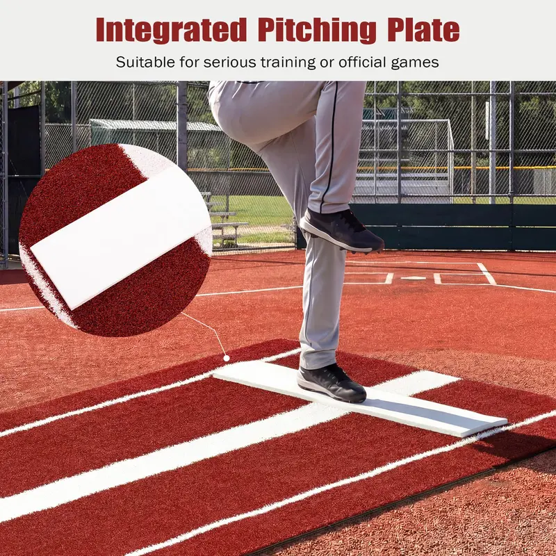 10' x 3' Indoor/Outdoor Softball Pitching Practice Mat
