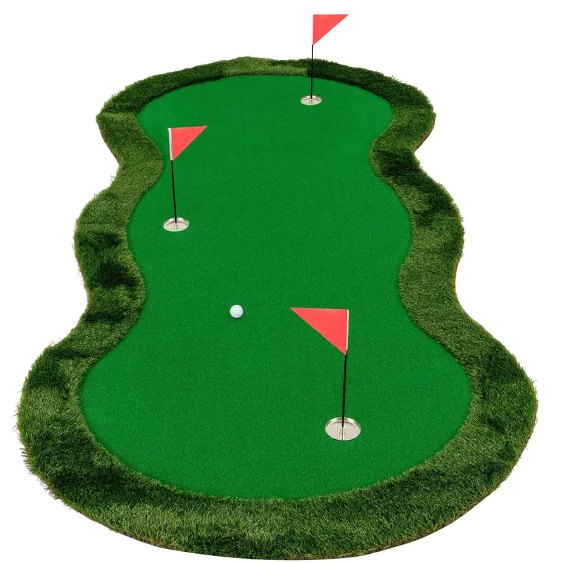 10' x 5' Backyard Golf Putting Green with 3 Holes & Flag Markers