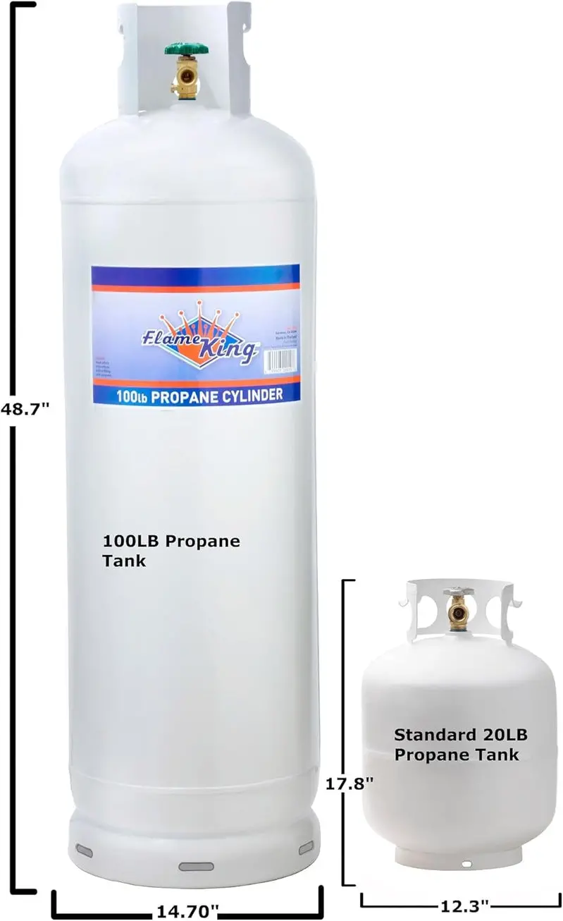 100-Lb Steel Propane Cylinder – POL Valve, Industrial-Grade, DOT-Certified for Residential & Commercial Use