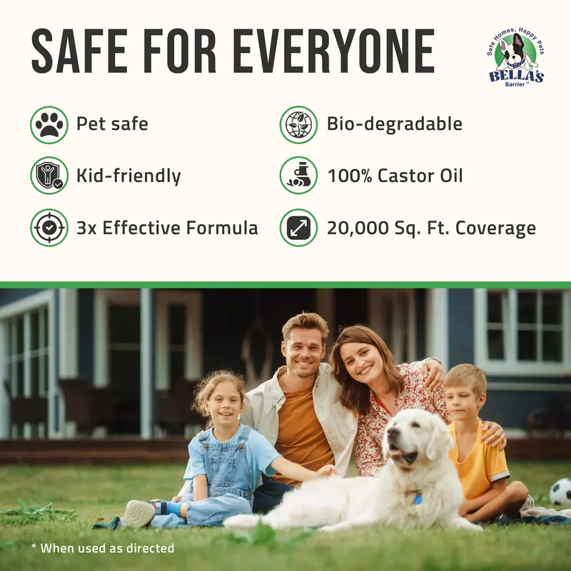 100% Pure Food-Grade Castor Oil – Natural, Pet-Safe Mole & Vole Repellent (1 Gallon)