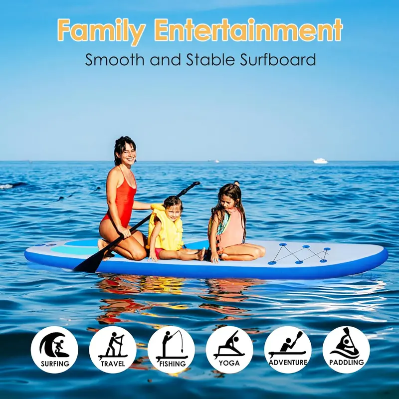 10'4" Ultra-Light Inflatable SUP Board for Adults – Stable, Portable & Beginner-Friendly