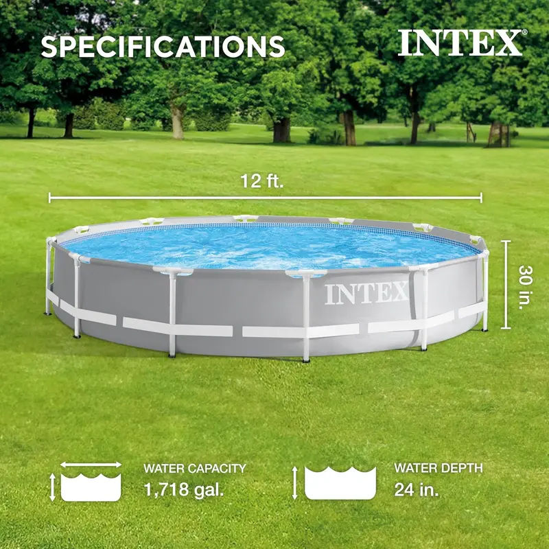 10ft x 30in Premium Above-Ground Pool Set – 1185-Gallon, Rust-Resistant Frame & 330 GPH Pump