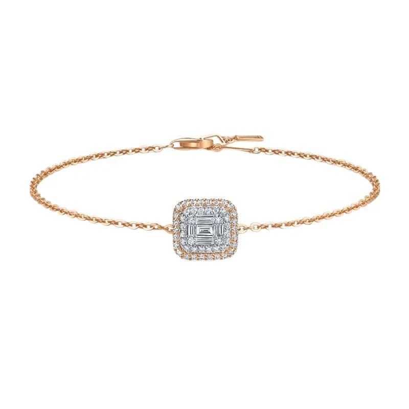 10K Gold Diamond Wristband – 6.5-Inch Length, 0.30 ct Total Weight