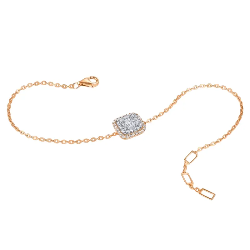 10K Gold Diamond Wristband – 6.5-Inch Length, 0.30 ct Total Weight
