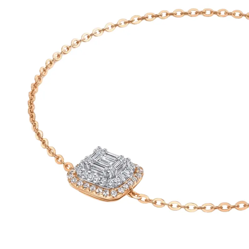 10K Gold Diamond Wristband – 6.5-Inch Length, 0.30 ct Total Weight