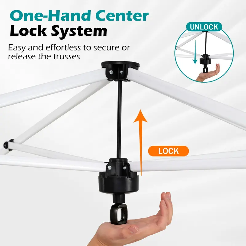 10x10-Foot Pop-Up Canopy Tent with One-Touch Setup, Sandbags & Convenient Roller Bag 2