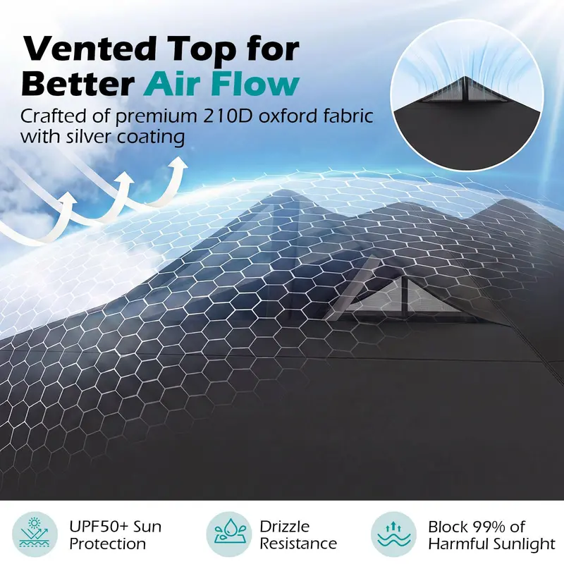 10x10-Foot Pop-Up Canopy Tent with One-Touch Setup, Sandbags & Convenient Roller Bag