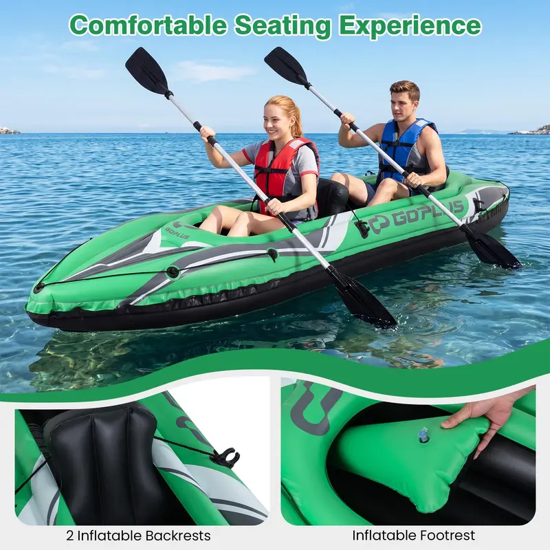 11.5-Foot Tandem Kayak for Adults – Aluminum Paddles Included, Ideal for Lakes, Rivers & Fishing