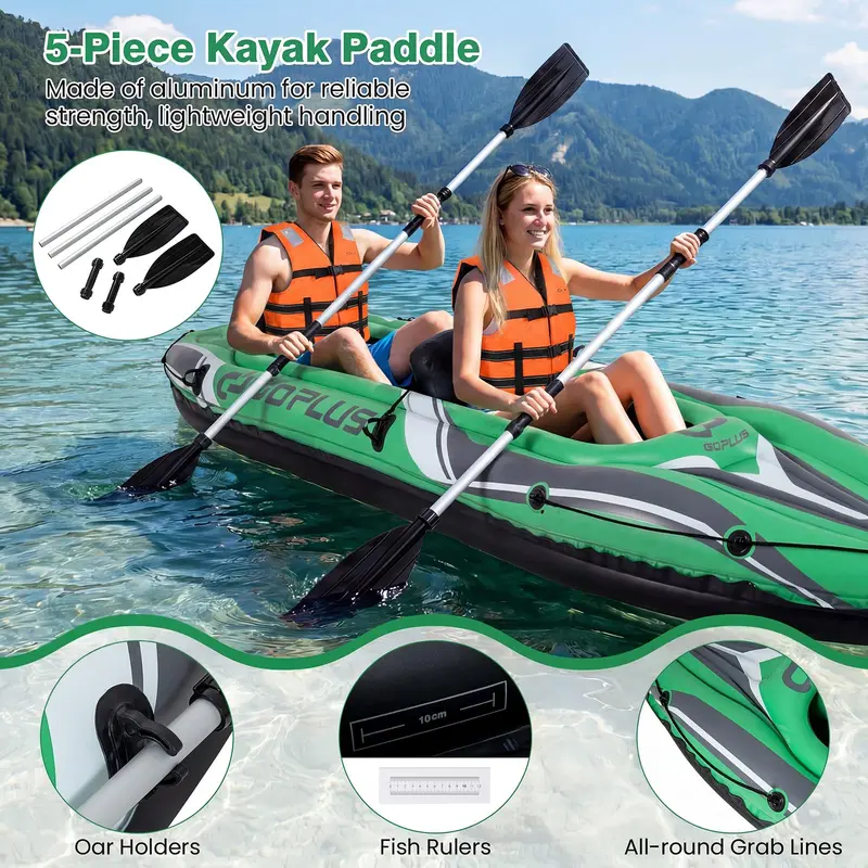 11.5-Foot Tandem Kayak for Adults – Aluminum Paddles Included, Ideal for Lakes, Rivers & Fishing