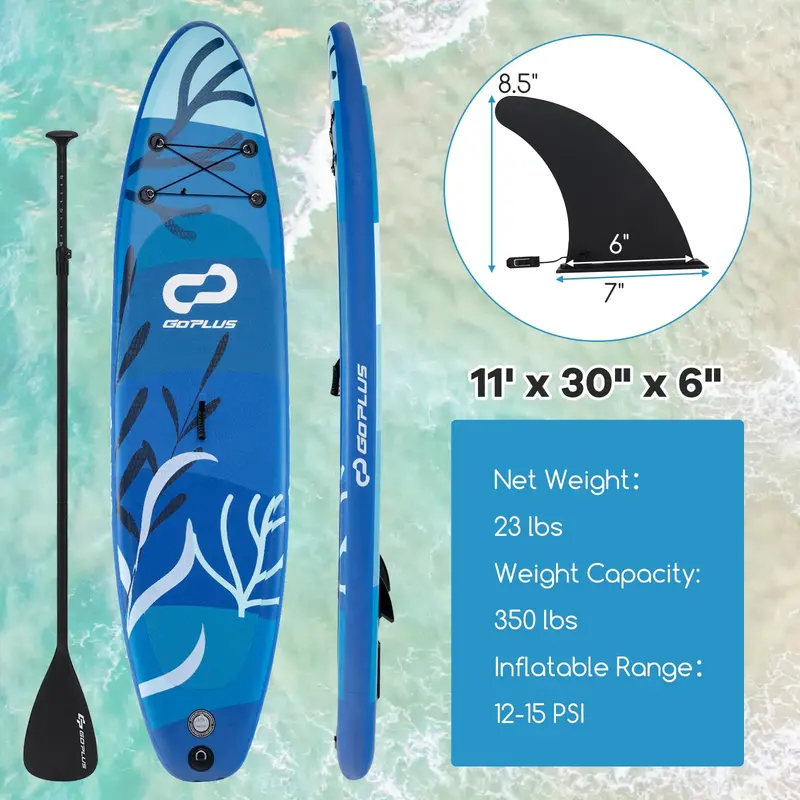 11-Foot Inflatable Stand-Up Paddle Board – All-in-One SUP with Complete Accessory Kit