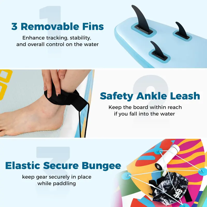 11-Foot Inflatable Stand-Up Paddle Board with Complete Accessory Kit
