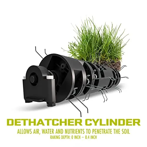 12-Amp Electric Dethatcher & Scarifier – 13" Width, 8-Gallon Removable Collection Bag