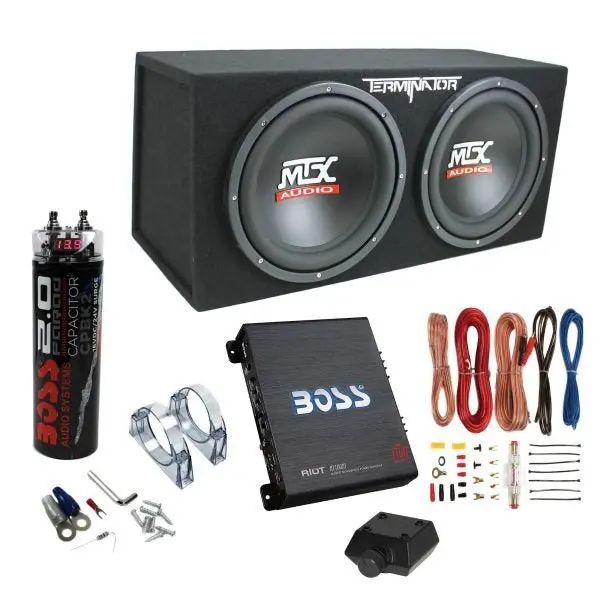 12" Car Subwoofer System – 1200W Max Power, Includes Amp, Capacitor & Install Kit (2025)
