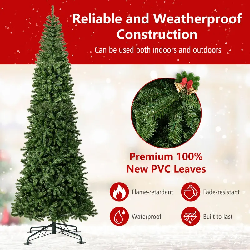 12-Foot Pre-Lit Artificial Christmas Tree – Fast-Connect Power System for Easy Setup