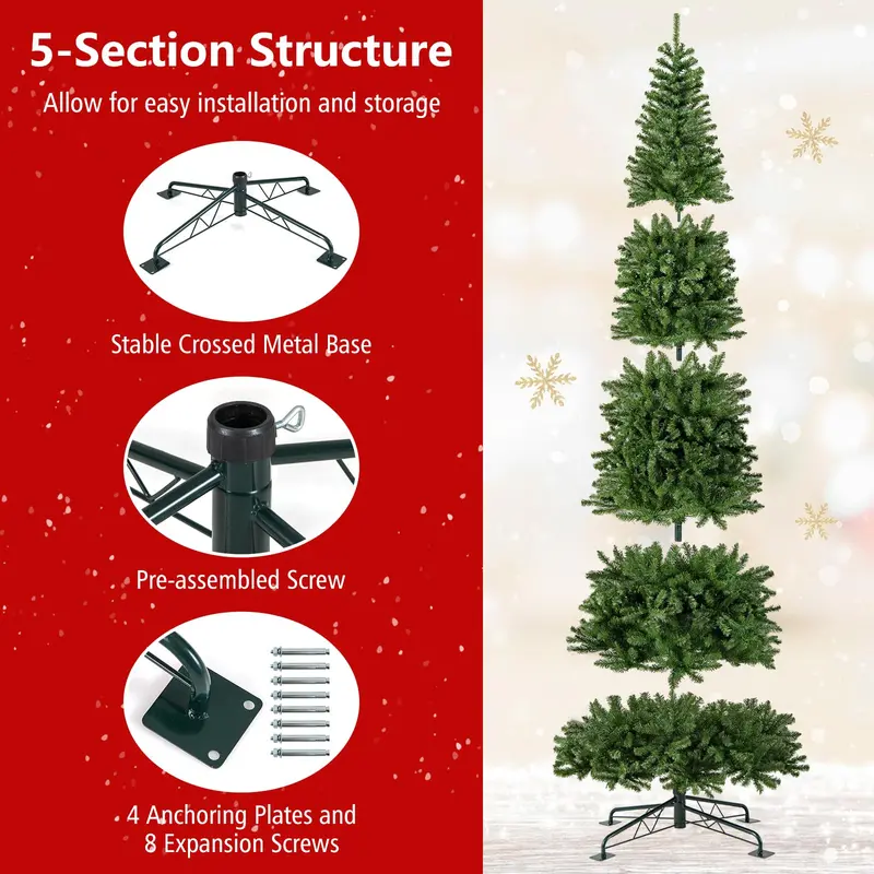12-Foot Pre-Lit Artificial Christmas Tree – Fast-Connect Power System for Easy Setup