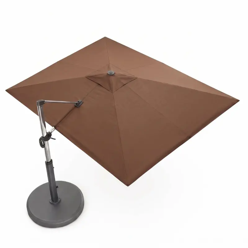 12-Foot Rectangular Cantilever Umbrella with Full 360-Degree Swivel Base and Sun Protection