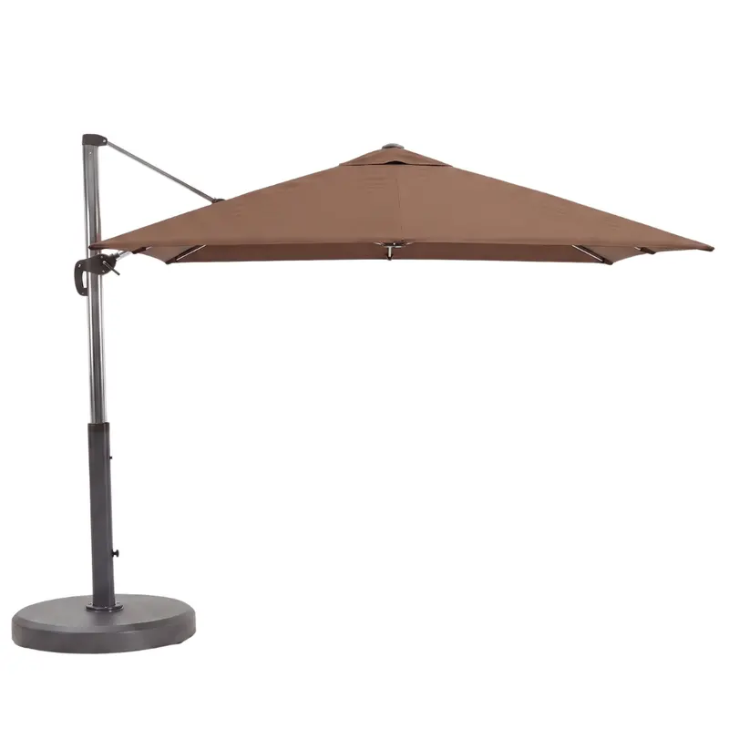 12-Foot Rectangular Cantilever Umbrella with Full 360-Degree Swivel Base and Sun Protection
