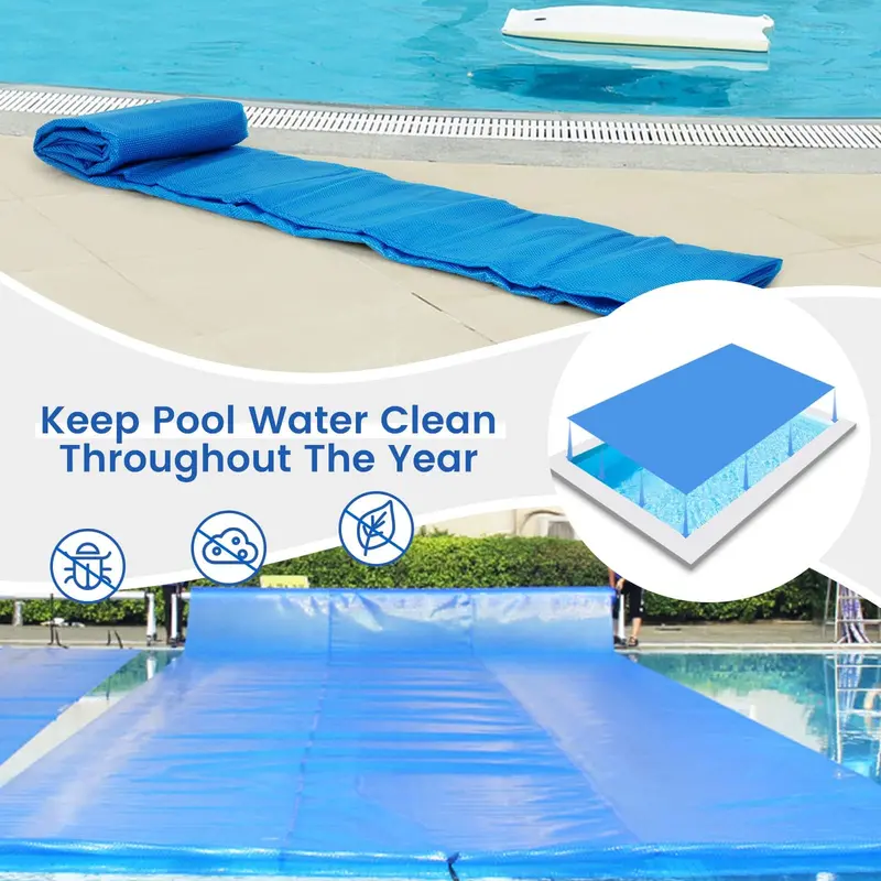 12 ft x 24 ft Solar Pool Blanket – 12-Mil Thickness with Carry Bag for In-Ground & Above-Ground Pools