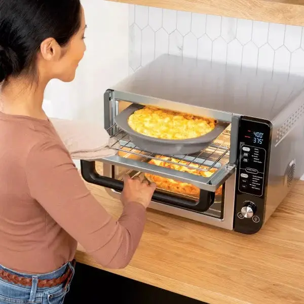 12-In-1 FlexDoor Double Oven – FlavorSeal Technology, Rapid Top Oven & Convection Air Fry Bottom