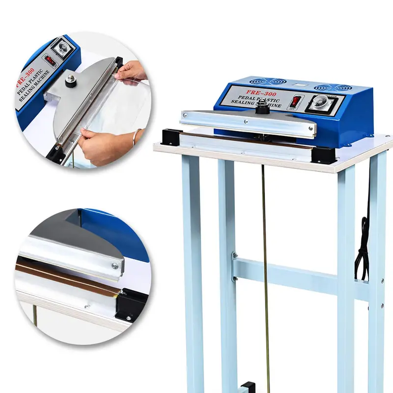 12-Inch Foot-Pedal Impulse Sealer – 110V Heat-Sealing Machine with Built-in Cutter